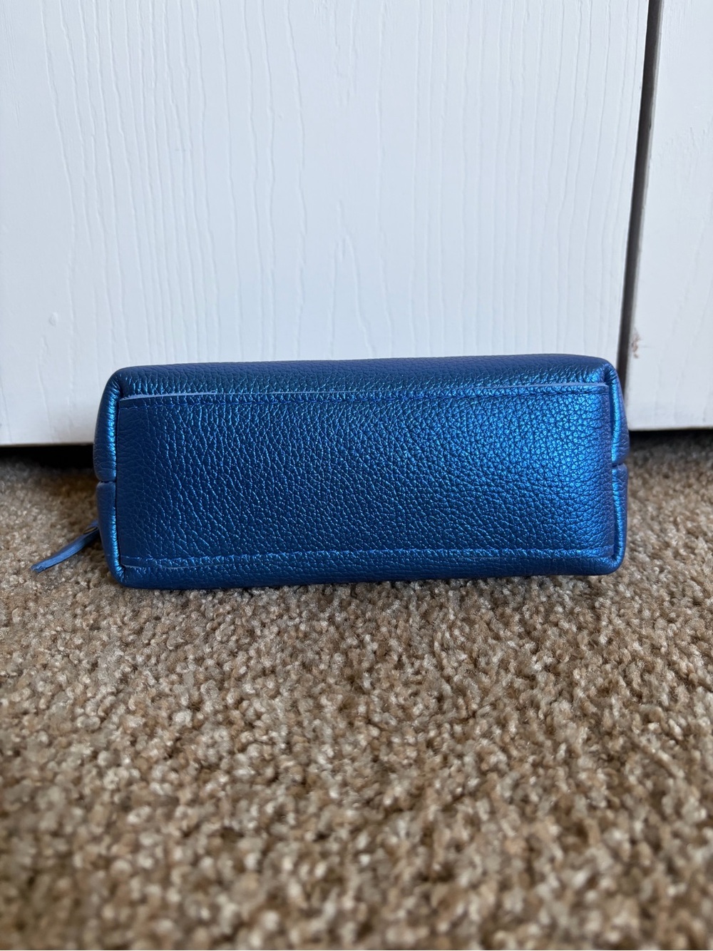 NWOT Portland Leather Goods Comet Blue ☄️💙💫🔵 Large Makeup Bag - Picture 5 of 5
